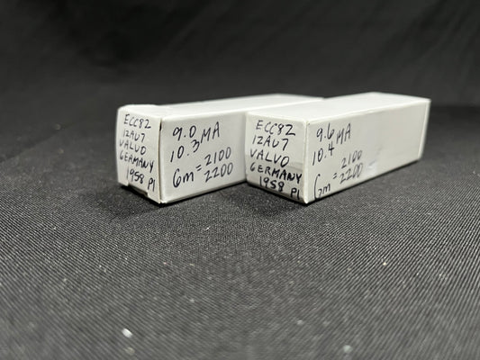 ECC82 12AU7 Valvo Germany 1958 matched pair