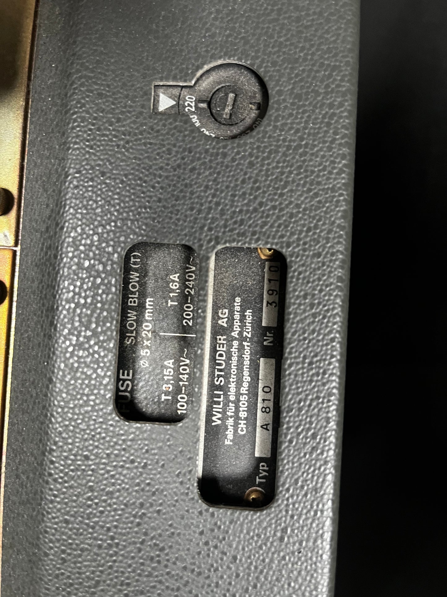 Studer A810 Tonbandgerät komplett restauriert