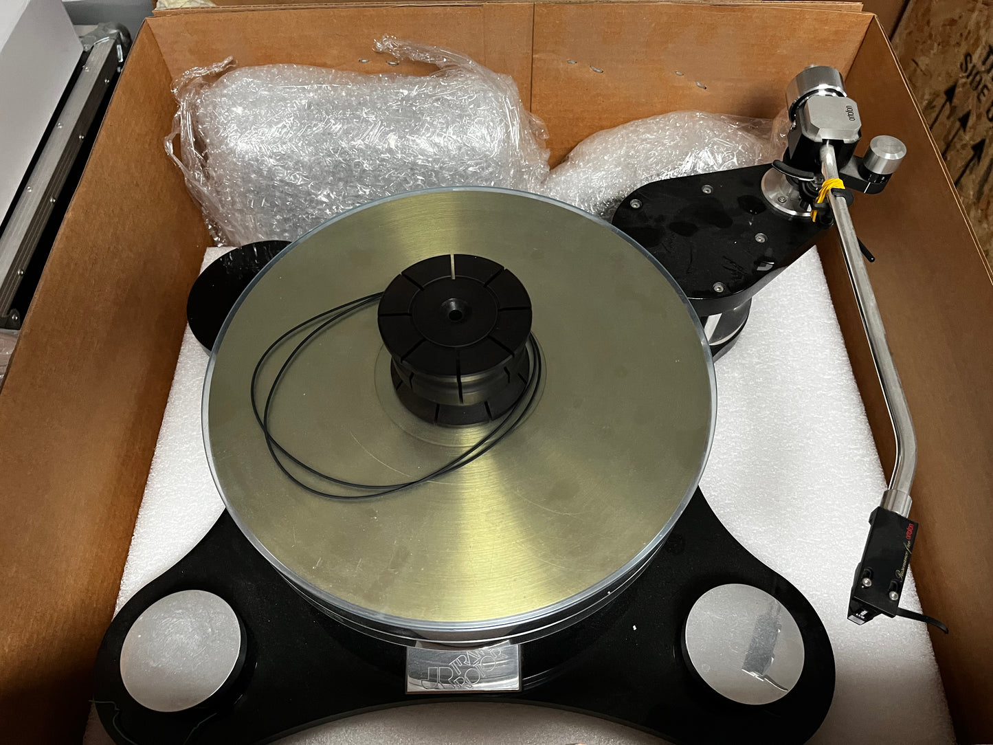 Transrotor Z1 Plattenspieler (mit konstanter Referenzstromversorgung) mit Ortofon AS-309S 12" Tonarm und Ortofon 2M Black LVB 250 Tonabnehmer